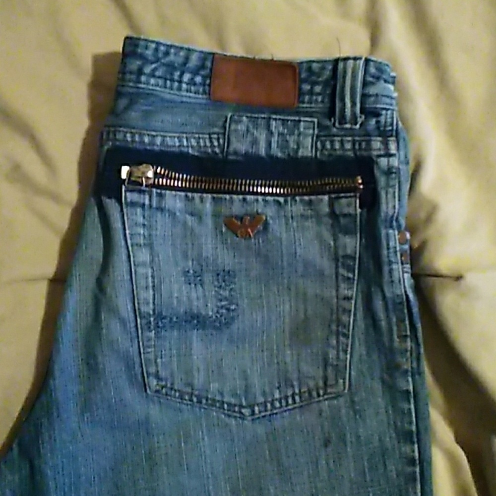 Armani Exchange Mens Jeans With Zipper Pockets